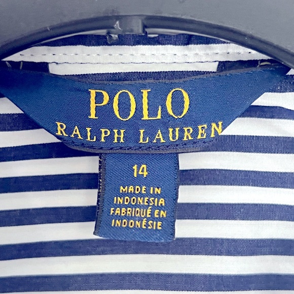 Polo Ralph Lauren Blue Stripe Cotton Shirt Dress. - Picture 5 of 9